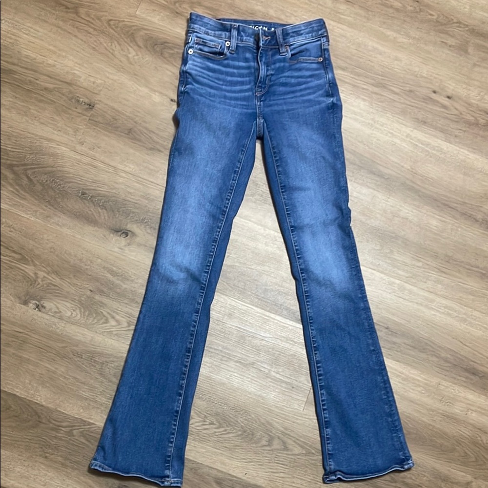 American Eagle Blue Flare Leg Jeans